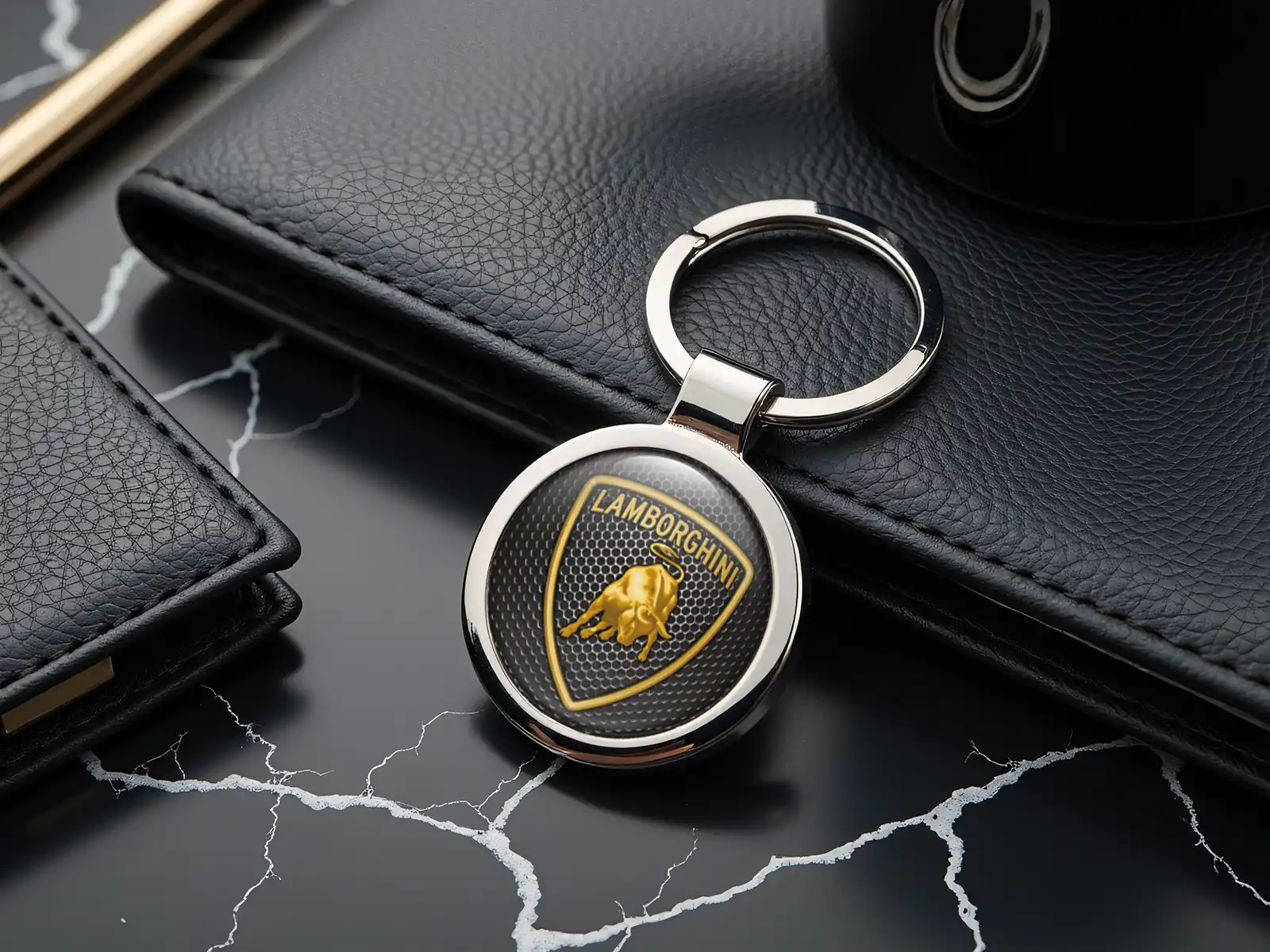 Lamborghini Porte-clés Métal Édition Acier Premium
